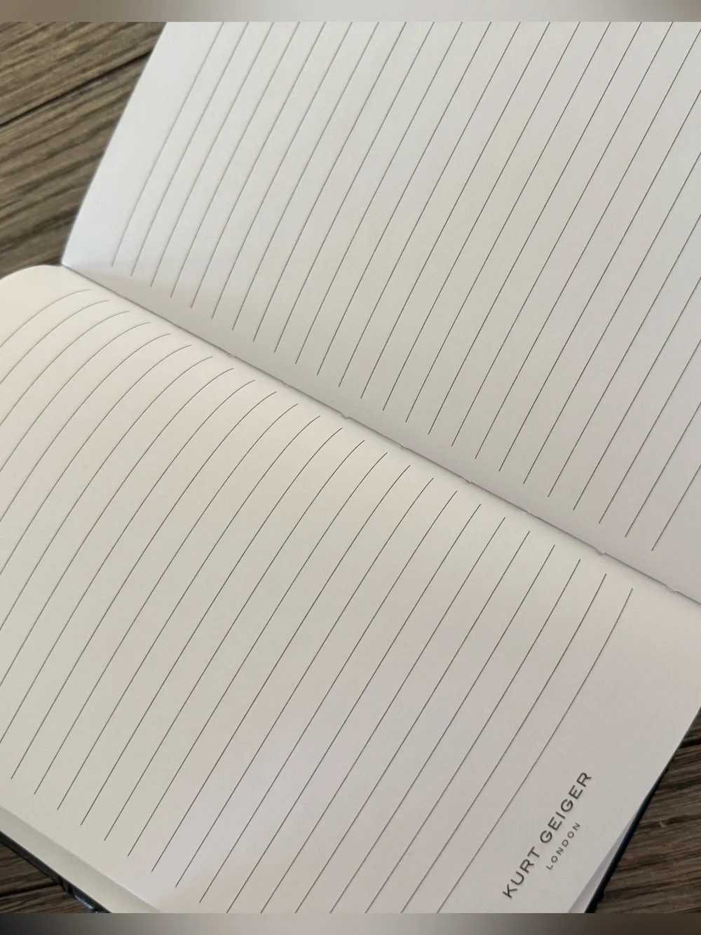 Kurt Geiger London Shoreditch black quilted leather notebook journal Eagle head